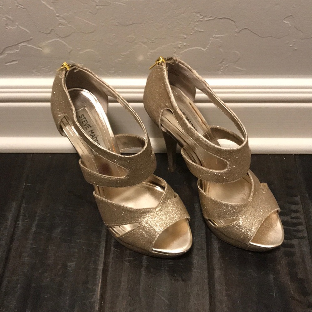 Steve Madden Harmony Gold Heels Size 7
